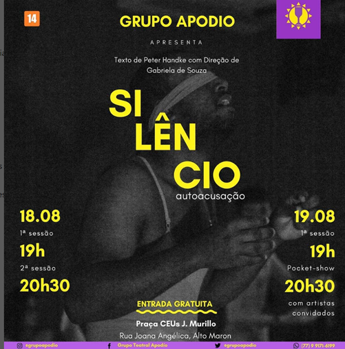 cartaz da peça silêncio